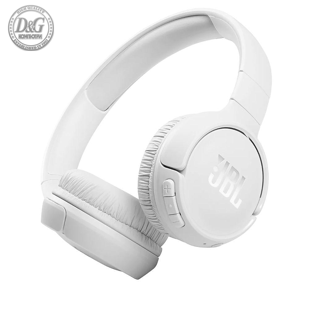 Слушалки on-ear JBL T510BT, Бял