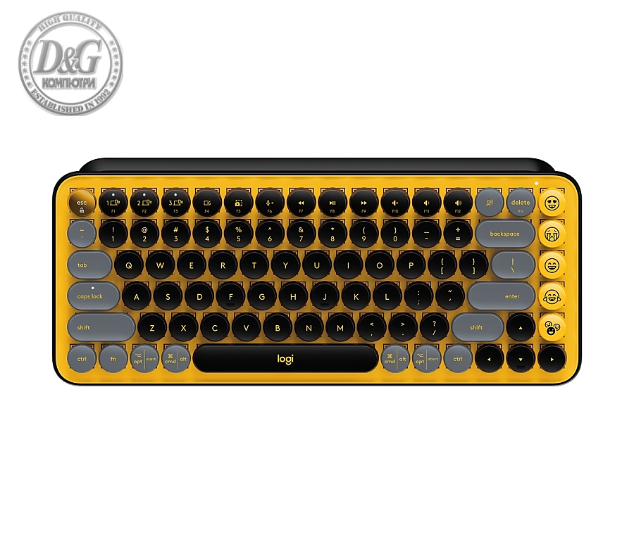 Logitech POP Keys Wireless Mechanical Keyboard With Emoji Keys - BLAST_YELLOW - US INT'L - INTNL