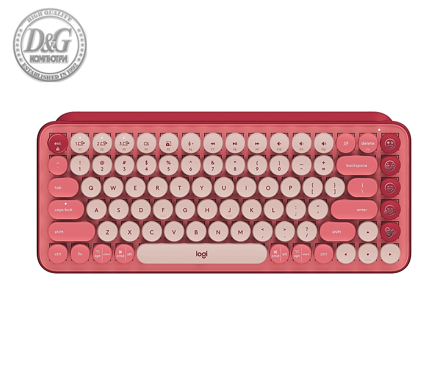 Logitech POP Keys Wireless Mechanical Keyboard With Emoji Keys - HEARTBREAKER_ROSE - US INT'L - INTNL