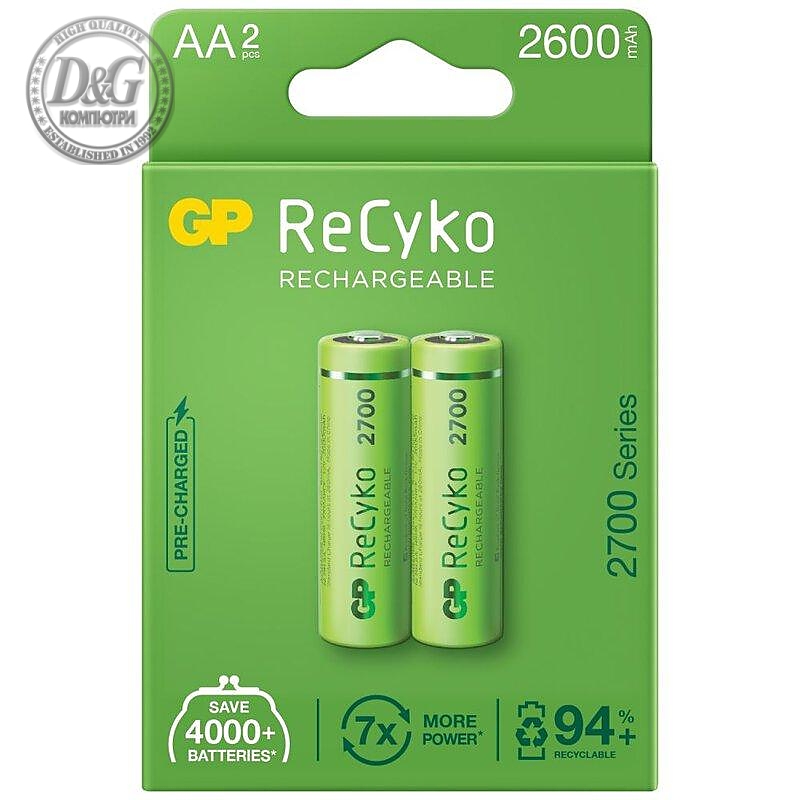 Акумулаторна Батерия GP  R6 AA 2700mAh NiMH 2 бр. 270AAHCE-EB2  GP