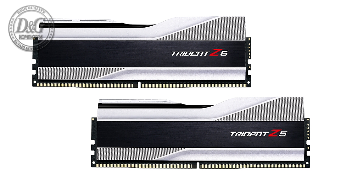 Памет G.SKILL Trident Z5 Silver 32GB(2x16GB) DDR5 PC5-48000 6000MHz CL40 F5-6000J4040F16GX2-TZ5S