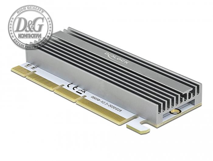 PCI Express x16 (x1 / x4 / x8) карта Delock, за M.2 NVMe M.2 Key M, RGB LED