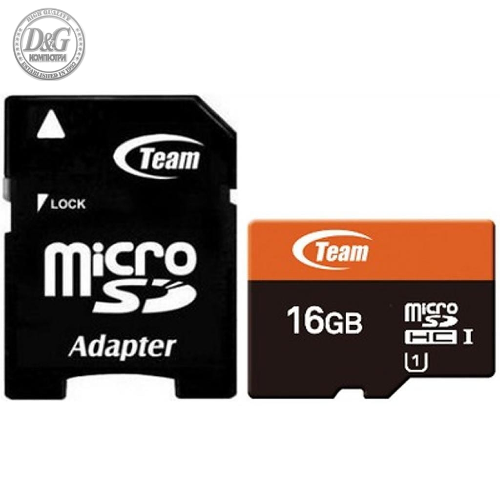 16GB SDMICRO+ADAP UHS-I TEAM