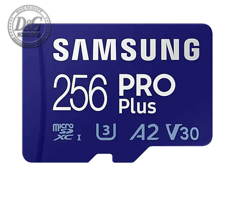 Samsung 256GB micro SD Card PRO Plus  with Adapter, Class10, Read 160MB/s - Write 120MB/s