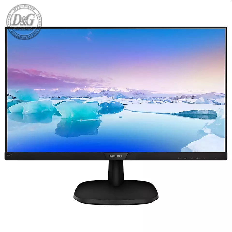 Philips 273V7QJAB/00, 27" IPS WLED, 1920x1080@75Hz, 4ms GTG, 250cd/m2, 1000:1, DCR 10M:1, FlickerFree, Low Blue Mode, 2Wx2, Tilt, D-SUB, HDMI, DP