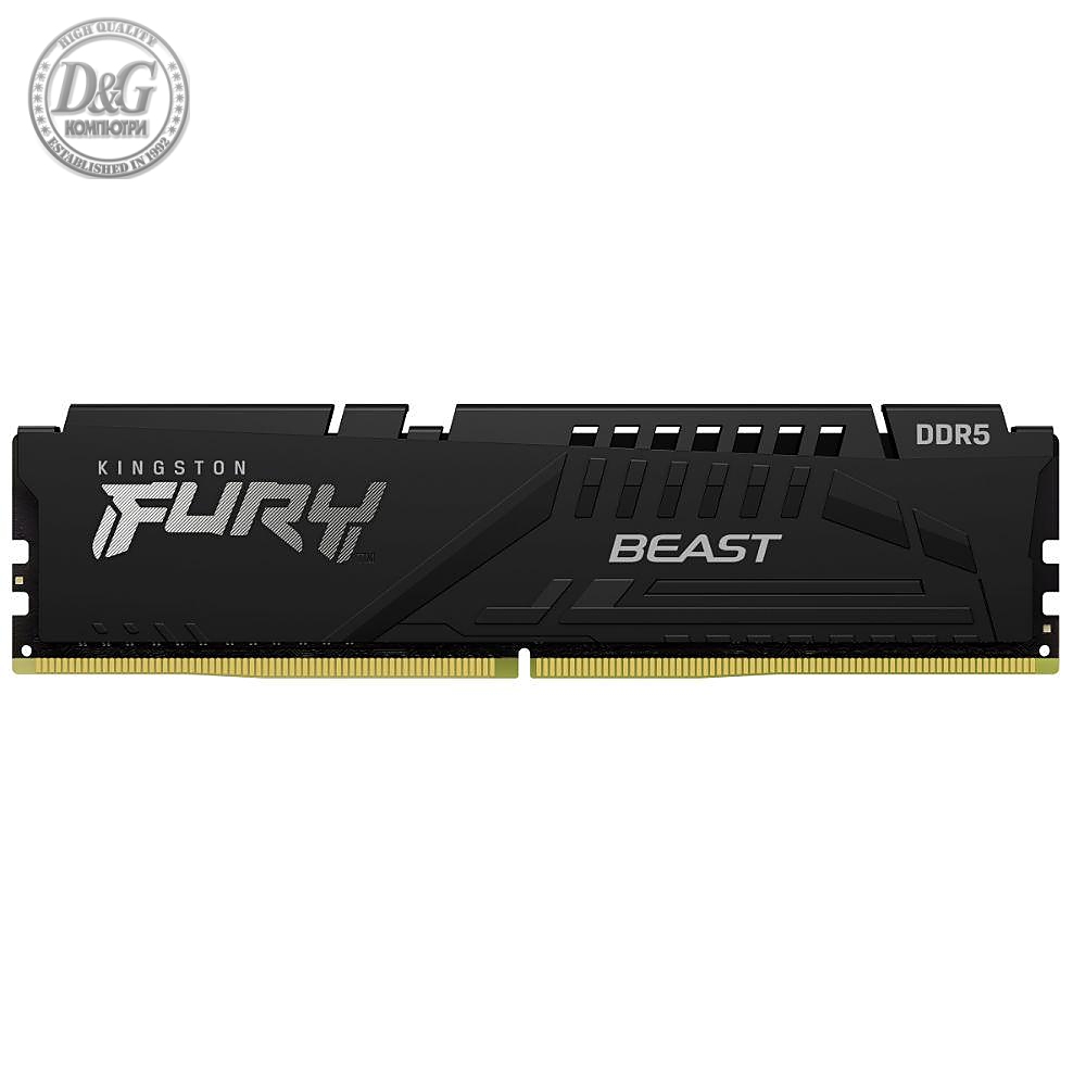 Памет Kingston FURY Beast Black 16GB DDR5 PC5-44800 5600MHz CL40 KF556C40BB-16