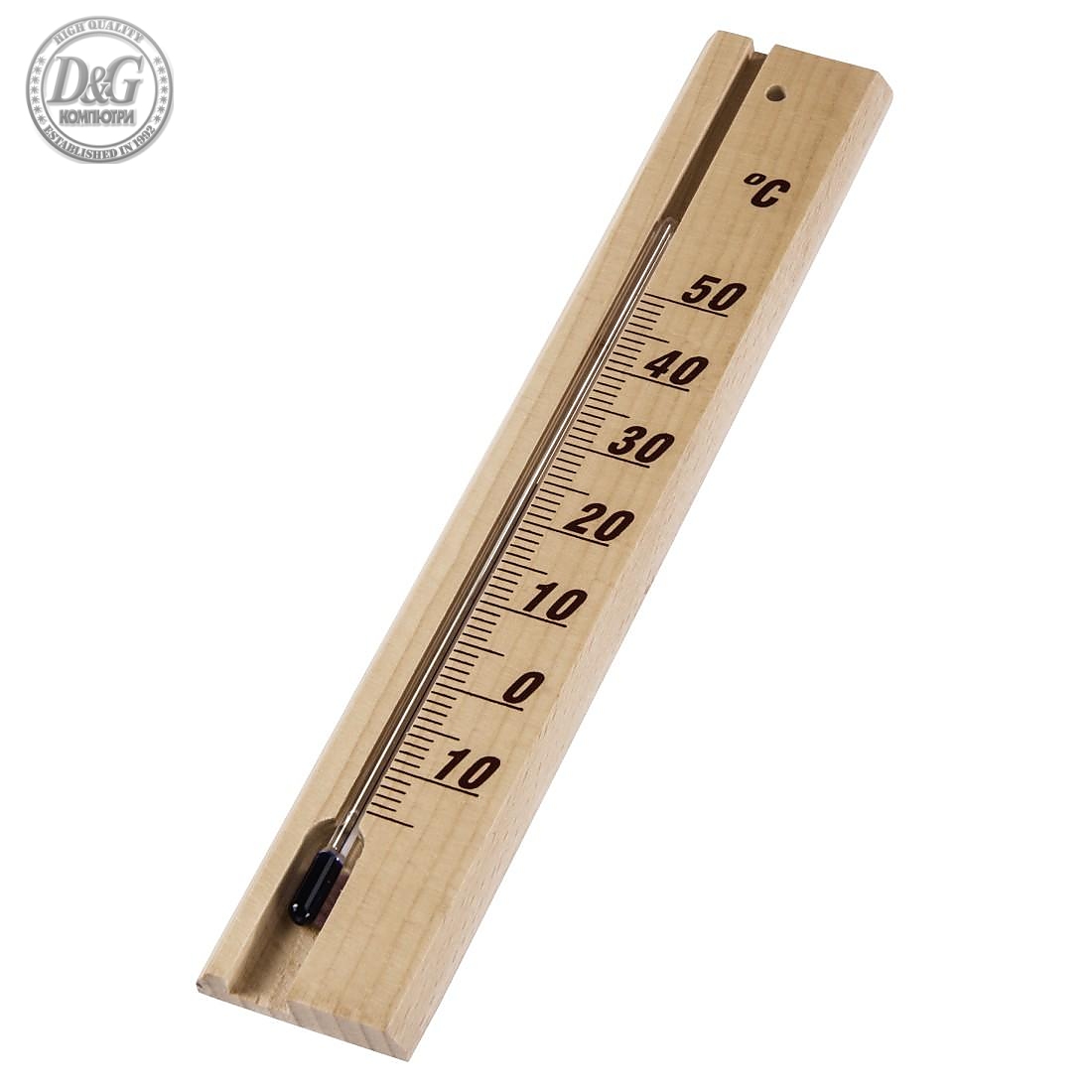Hama Thermometer, for interior, wood, 20 cm, analogue