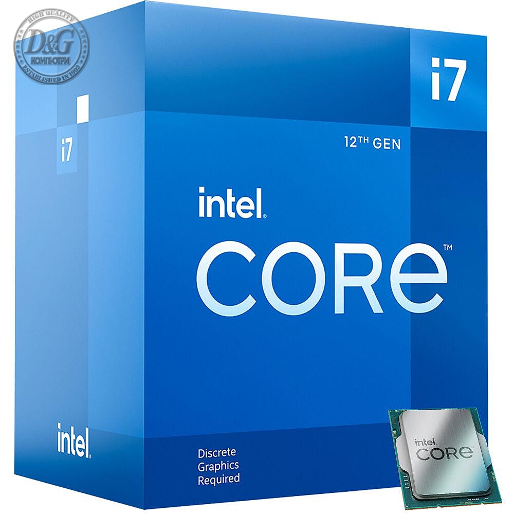 Процесор Intel Alder Lake Core i7-12700F, 12 Cores, 20 Threads(3.60 GHz Up to 4.90 GHz, 25MB, LGA1700), 65W, BOX