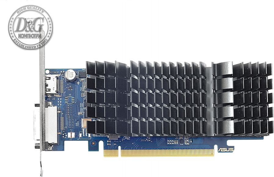 Видеокарта ASUS GeForce GT 1030 2GB GDDR5 low profile, 1x DVI-D, 1x HDMI 2.0, 64-bit