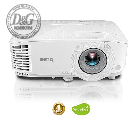 BenQ MH550, DLP, 1080p (1920x1080), 20 000:1, 3500 ANSI Lumens, VGA, 2xHDMI, S-Video, RCA, Speaker 2W, Audio In/Out, RS232, 3D Ready, 2.3kg, White