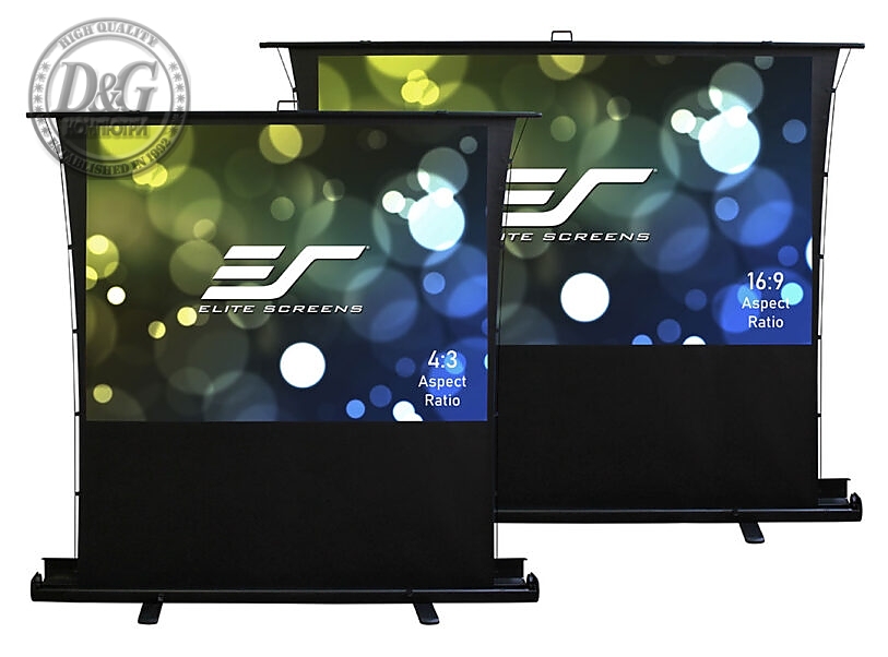 Elite Screen FT80XWH, 80" (16:9), Floor Stand Pull Up , 177.8 x 100.1 cm, MaxWhite, Black