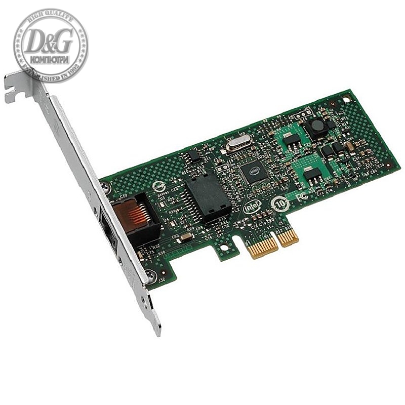 Intel Gigabit CT Desktop Adapter, 1GB CT port, Ethernet, 10/100/1000Base-T, PCI-E v1.1x2.5  (Low Profile and Full Height brackets included)