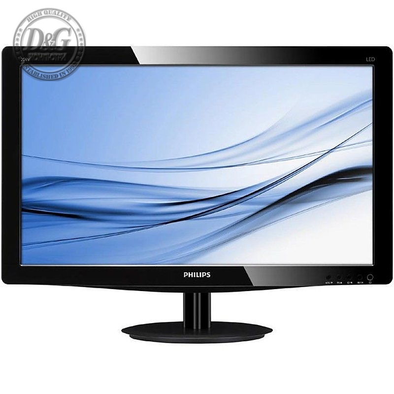 Monitor LED Philips 203V5LSB26/10, V-line, 19.5'' 1600x900@60Hz, 16:9, TN, 5ms, 200nits, Black, 3 Years, VESA100x100/VGA/