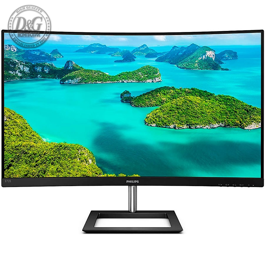 Monitor 27'' Philips 272E1CA/00 Black VA, 16:9, 1920x1080, 4ms, 250 cd/m2, 3000:1, D-Sub, HDMI, DP, 3Wx2, vesa