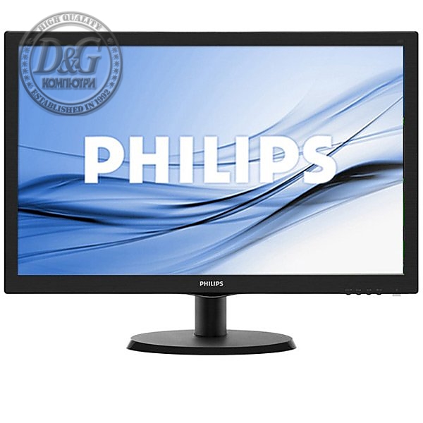 Monitor 21.5'' Philips 223V5LHSB/00 Black TN, 16:9, 1920x1080, 5ms, 250 cd/m2, 1000:1, D-Sub, HDMI, vesa