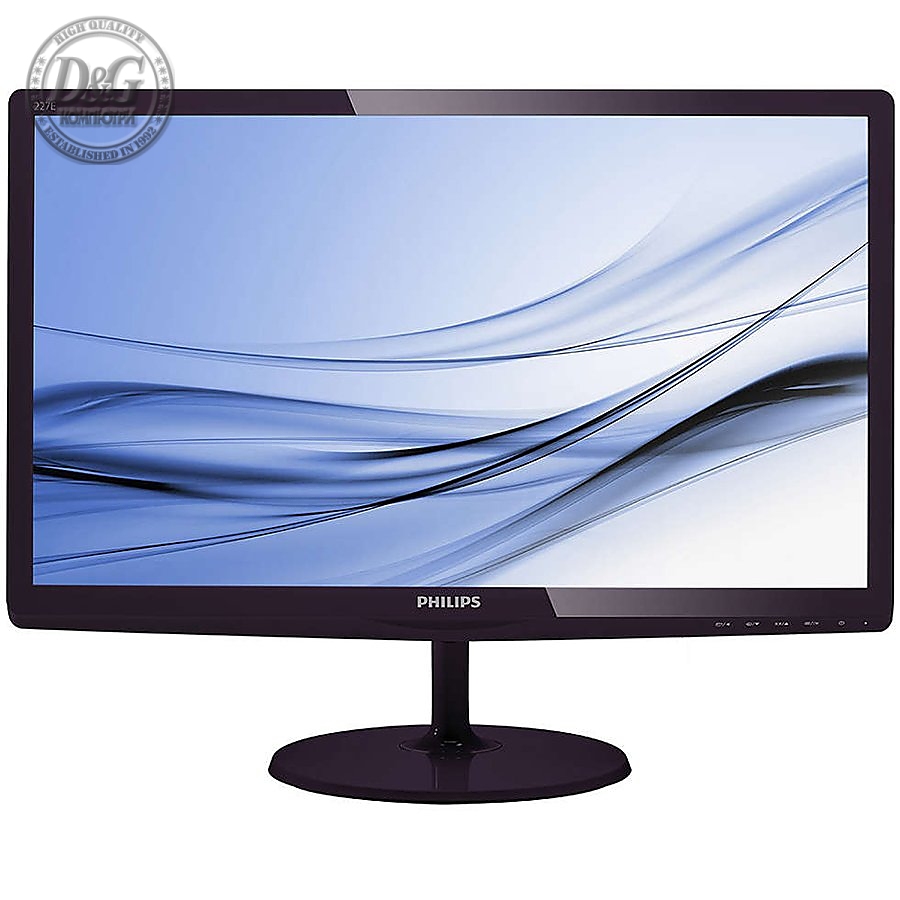 Monitor LED PHILIPS E-Line 227E6EDSD/00 (21.5'', ADS-IPS, 16.9, 1920x1080, 5ms, 20M:1, 250 cd/m2, VGA, DVI, HDMI) Black