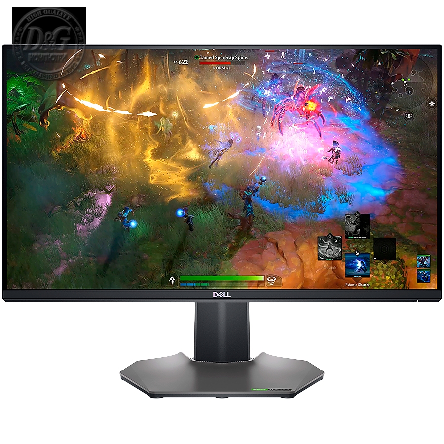 Dell Gaming LED Monitor S2522HG, 24.5" FHD 1920x1080 240Hz 16:9, 400 cd/m2, 1000:1, 178Вє / 178Вє, 1ms GtG, Flicker Free, NVIDIA G-SYNC, Free Sync, 2xHDMI, 1xDP, USB Hub (4x USB 3.2), Audio Jack, Height, Swivel, Tilt Adj, 3Y