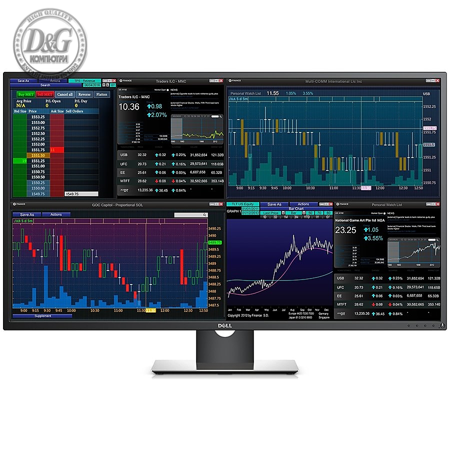 DELL Professional P4317Q 42.51'' Multi-Client, 3840 x 2160, UHD 4K, IPS Antiglare, 16:9, 1000:1, 350cd/m2, 8ms, 178/178, DP, Mini DP, 2x HDMI, VGA, 5xUSB3.0, RS232, Headphone out, 2x 8W Speakers, Tilt, 3Y