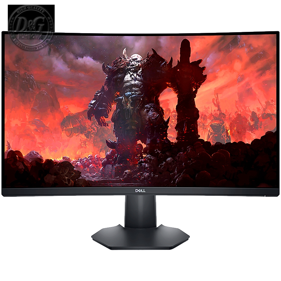 Dell Gaming LED Monitor S2722DGM, 27" QHD 2560x1440 165Hz VA Panel 16:9 Curved 99% sRGB, 350 cd/m2, 3000:1, 178Вє/178Вє, 1ms (MPRT) / 2ms GtG, Flicker Free, 2xHDMI, 1xDP, Audio Jack, Free Sync, Height adjustable, Tilt, 3Y