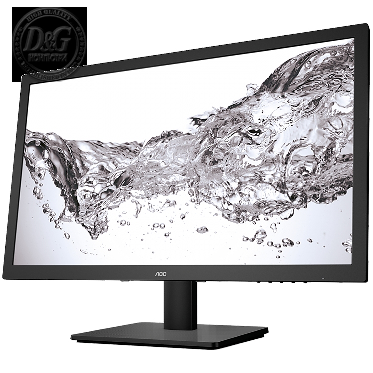 AOC Monitor LED E2475SWJ (23.6'', 16:9, 1920x1080, TFT-LCD, 250 cd/mВІ, 20M:1, 2 ms, 170/160В°, VGA, DVI-D, HDMI, 2W speakers, Tilt: -5 to +23.5В°) Black, 3y