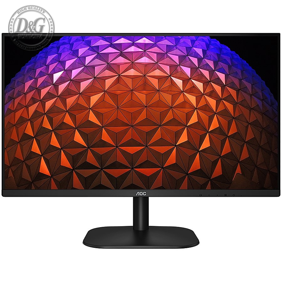 Monitor 27'' AOC 27B2H Black IPS, 16:9, 1920x1080, 7ms, 250 cd/m2, 1000:1, D-Sub, HDMI, vesa