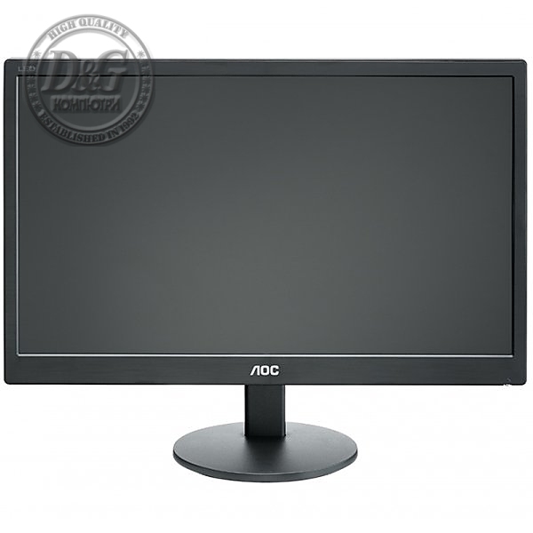 AOC Monitor LED E2070SWN (19.5'', TN, 16:9, 1600x900, 5 ms, 600:1, 20M:1, 90/50, 200 cd/m2, VGA, Tilt: -3/+10, VESA) Black