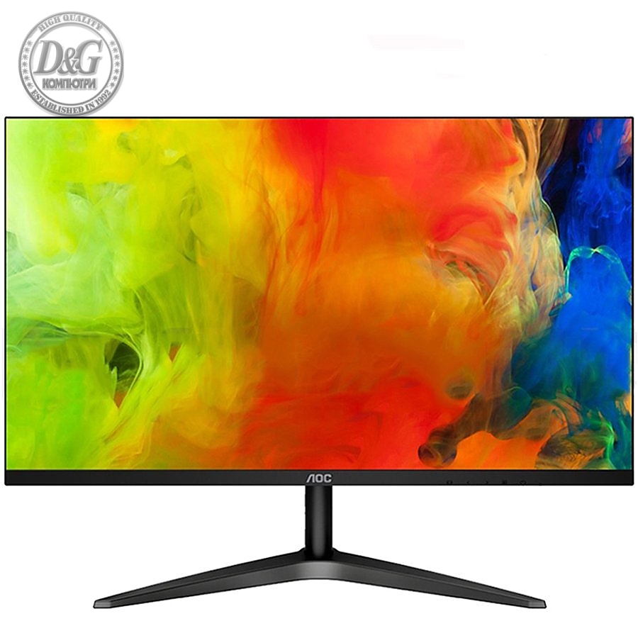 AOC Monitor LED 27B1H (27'' WLED IPS Panel, Slim bezel, 1920x1080, 60 Hz, 9ms, 250cd/m2, 1000:1, 178 Вє /178 Вє, VGA, HDMI), Black, 3Y