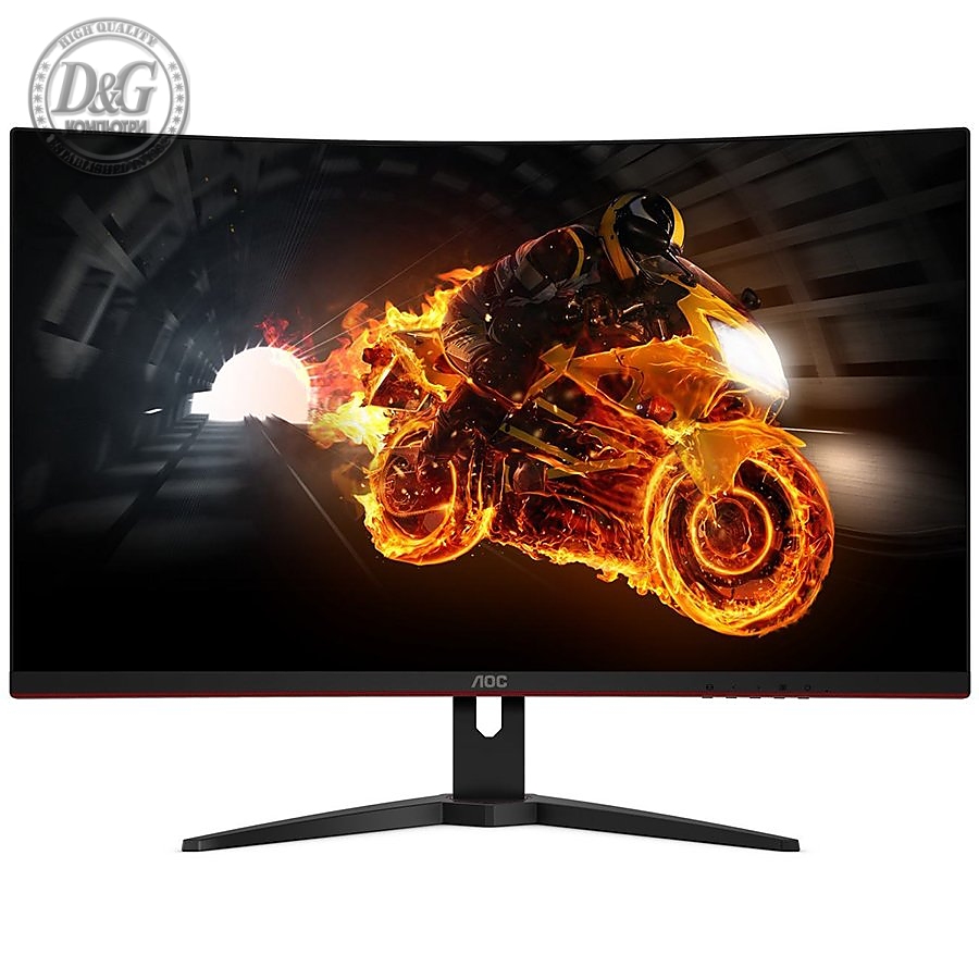 AOC Monitor LED CQ32G1 2K Curved Gaming (32вЂњ, 16:9, 2560x1440, VA, 144Hz, 300 cd/mВІ, 3000:1, 80M:1, 1 ms, 178/178В°, VGA, 2xHDMI, DP, Audio , Tilt, VESA, Ergonomic, Borderless) Black-Red, 3y