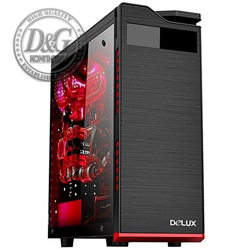 Chassis DELUX DW701 ATX,HDD 4, SSD 3 USB2.0, without PSU, Black