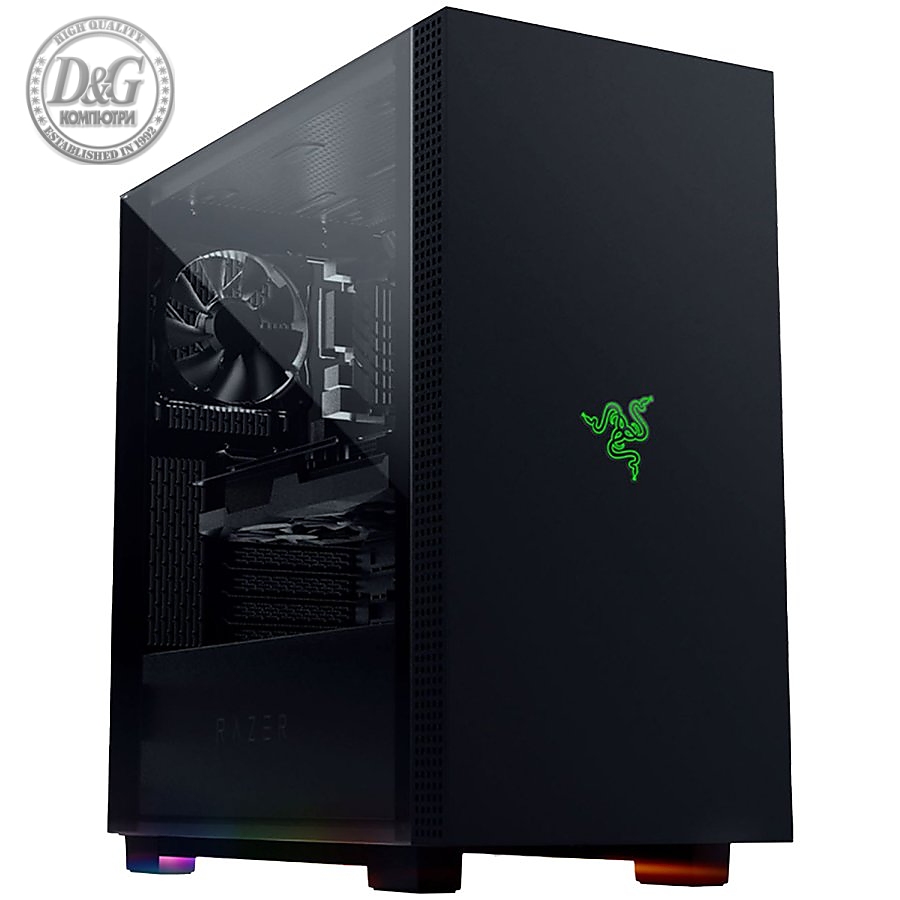 Razer Tomahawk ATX, E-ATX, ATX, Micro-ATX, Mini-ITX, SPCC Steel (0,8mm) Thick and All Tempered Glass Side Panels, 7 Expansion Slots, ATX, Up to 210mm, Razer Chroma™ Underglow, 3 x 3.5” or 2.5” HDD or SSD, 2 x 2.5” SSD