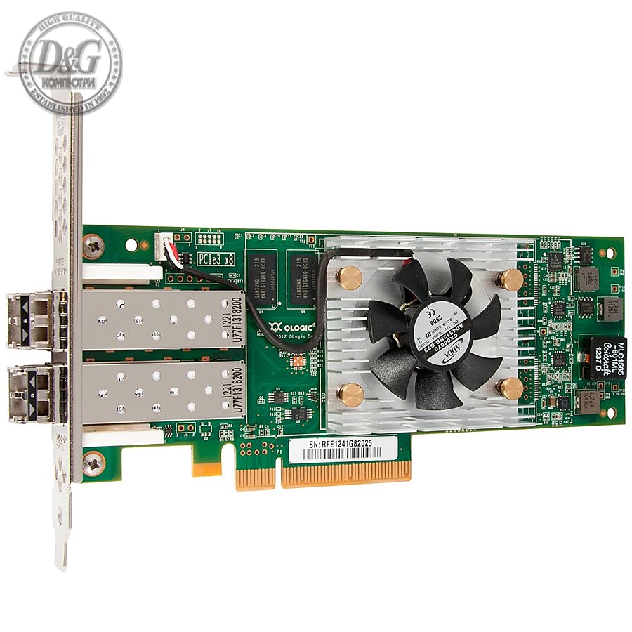 Qlogic 16Gb Dual Port FC HBA, PCIe Gen3 x4, LC multi-mode optic