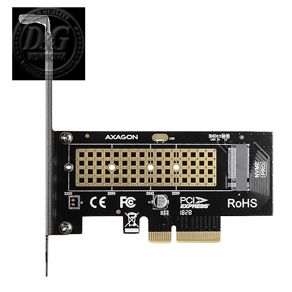 AXAGON PCEM2-N PCI-E 3.0 4x - M.2 SSD NVMe, up to 80mm SSD