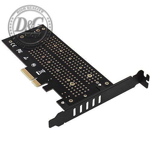 AXAGON PCEM2-D PCI-E 3.0 4x - DUAL M.2 SSD (NVMe + SATA), dual voltage, up to 110mm SSD