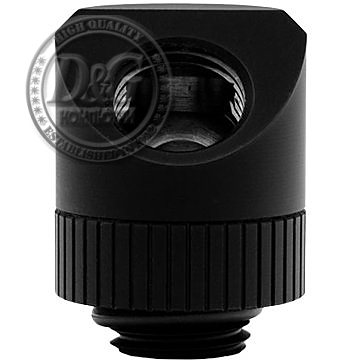 EK-Quantum Torque Rotary 45° - Black, adapter fitting