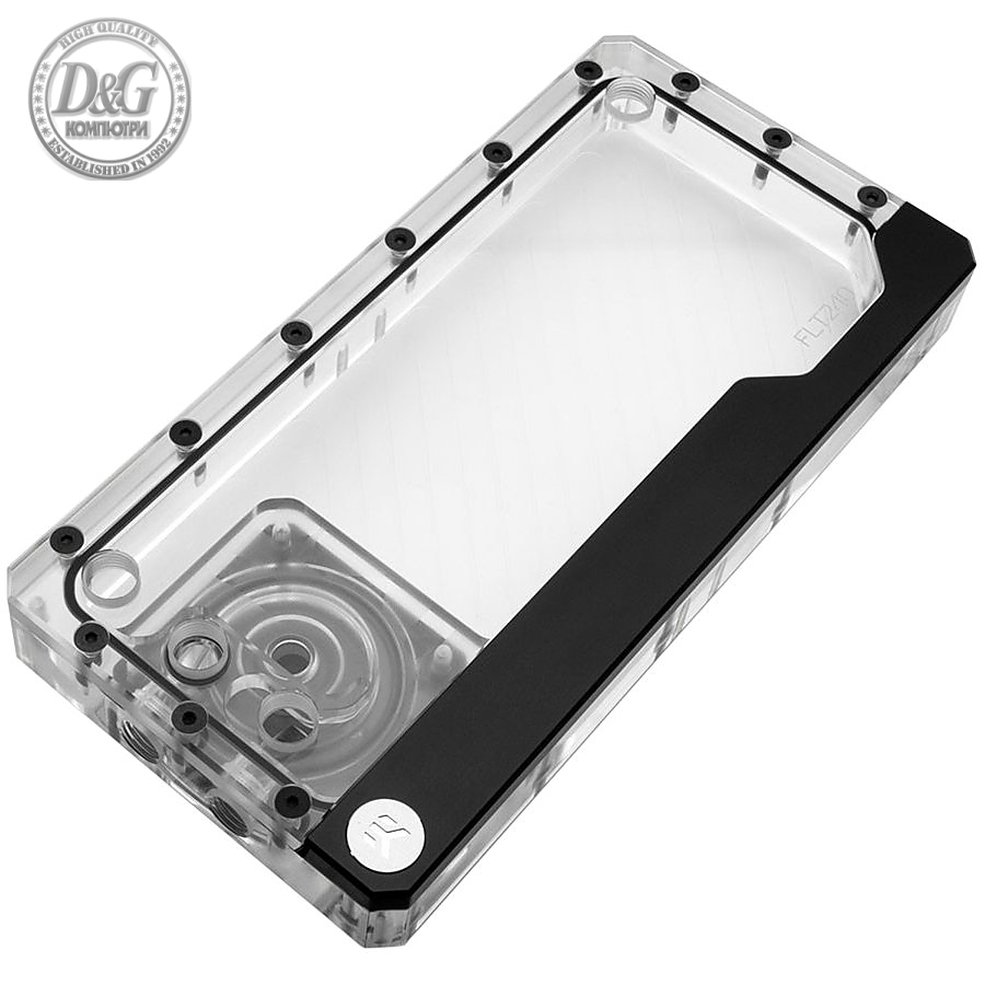 EK-Quantum Kinetic FLT 240 DDC PWM D-RGB - Plexi, 240mm pump-reservoir