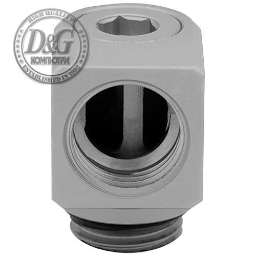 EK-Quantum Torque Micro Rotary 90° - Satin Titanium, adapter fitting