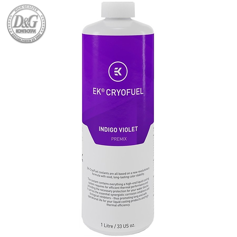 EK-CryoFuel Indigo Violet (Premix 1000mL), coolant mixture