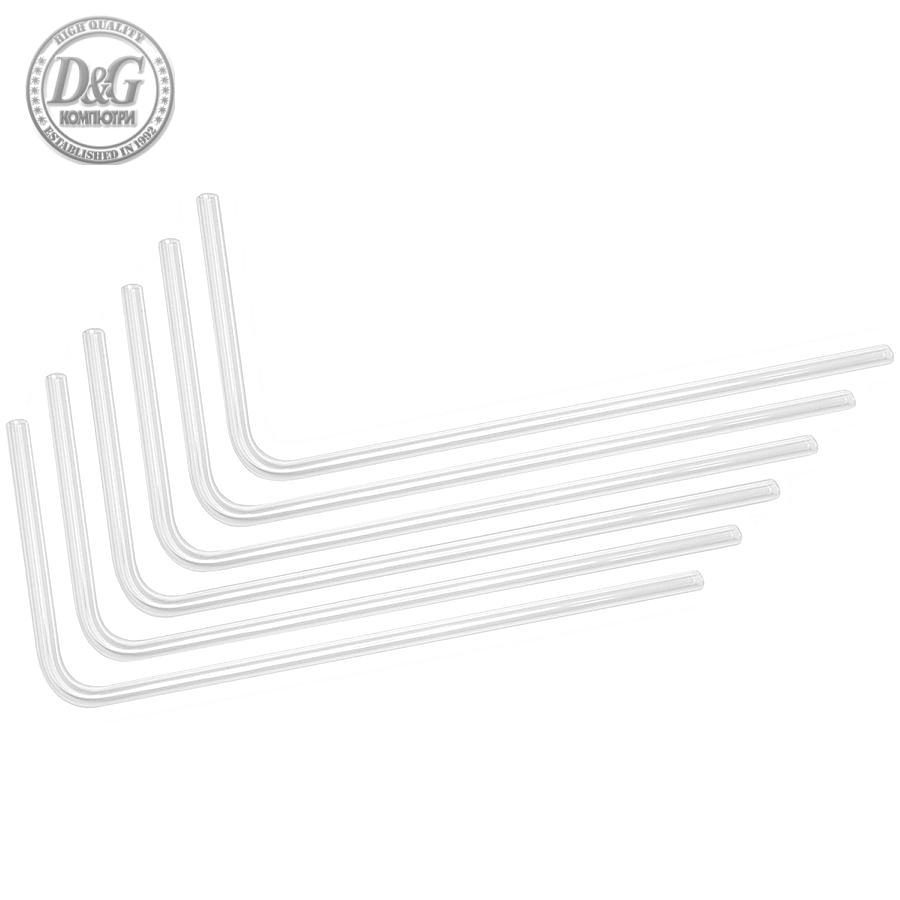 EK-Loop Hard Tube 14mm 0.8m Pre-Bent 90° - Acrylic (6pcs)