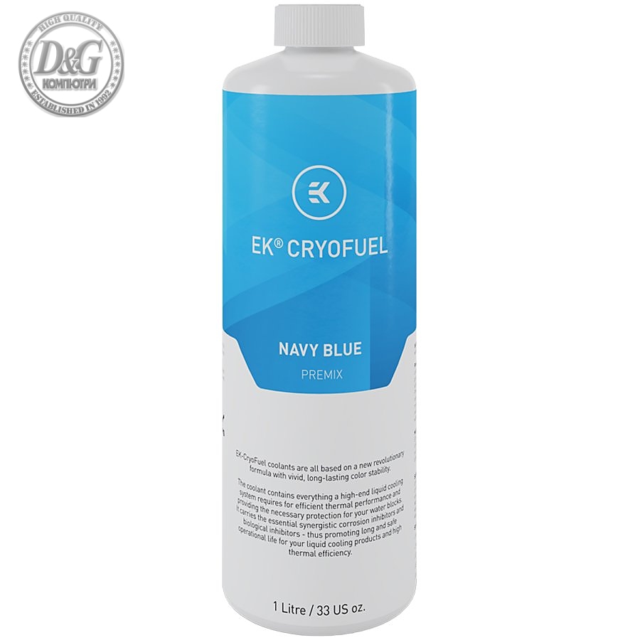 EK-CryoFuel Navy Blue (Premix 1000mL), coolant mixture