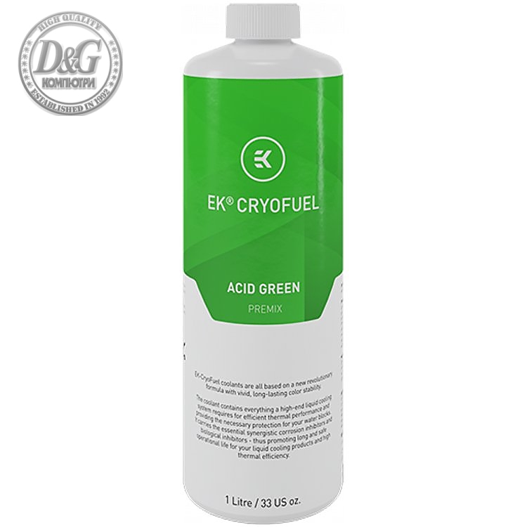 EK-CryoFuel Acid Green (Premix 1000mL), coolant mixture