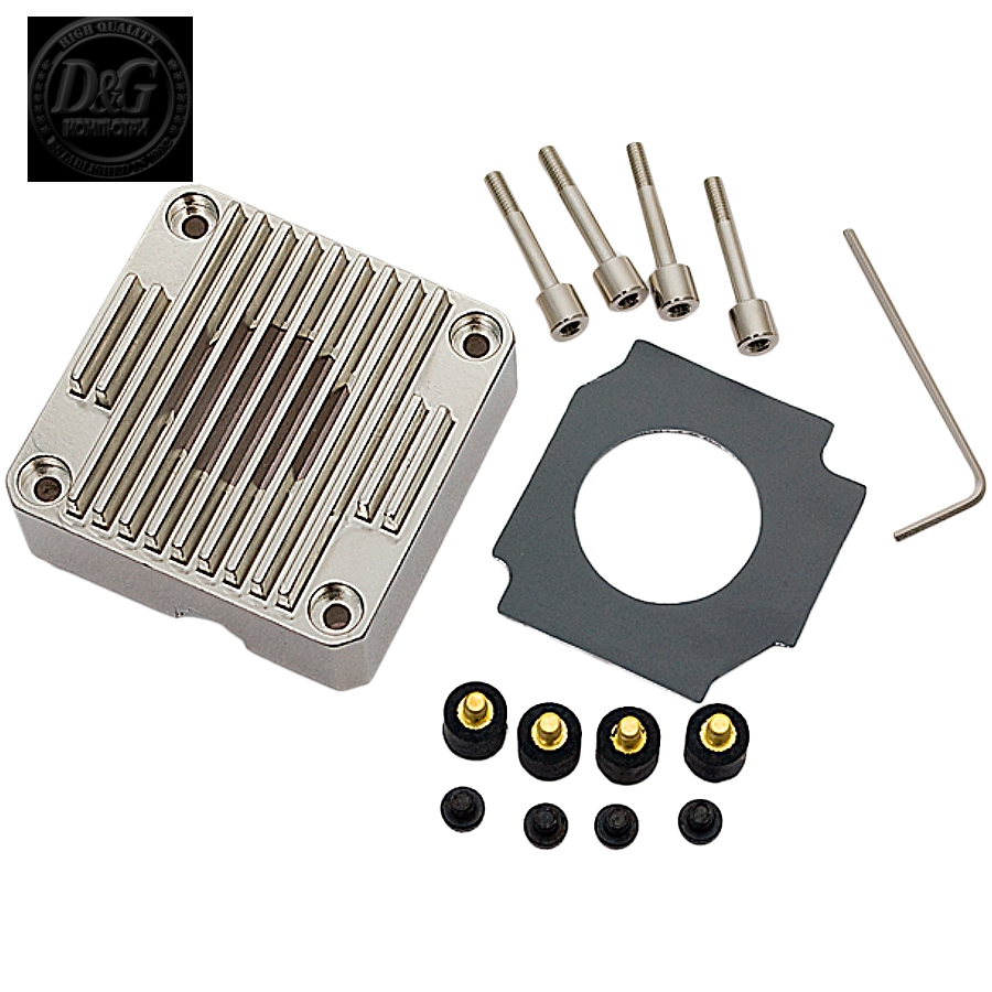 EK-DDC Heatsink Housing - Nickel, heatsink upgrade kit