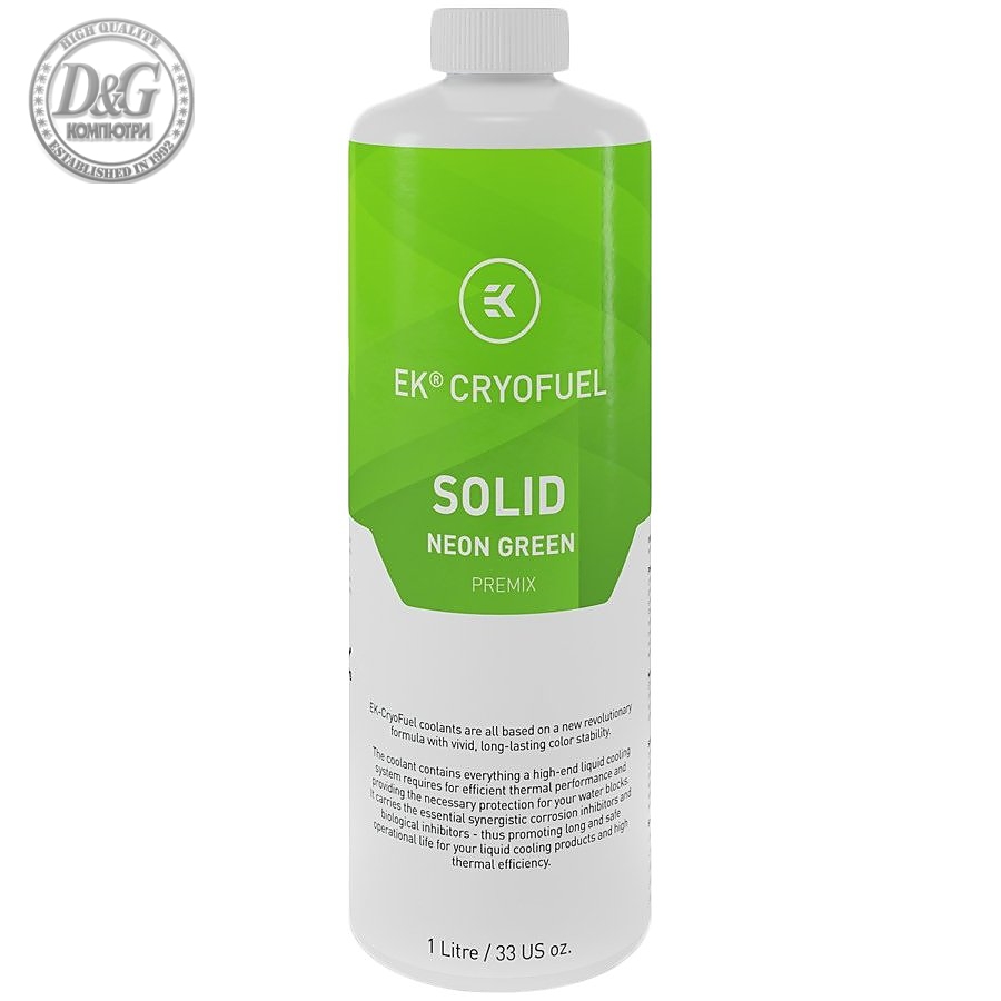 EK-CryoFuel Solid Neon Green (Premix 1000mL), coolant mixture