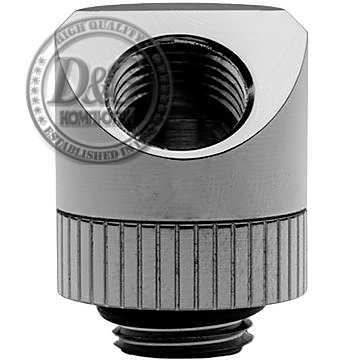 EK-Quantum Torque Rotary 45° - Black Nickel, adapter fitting