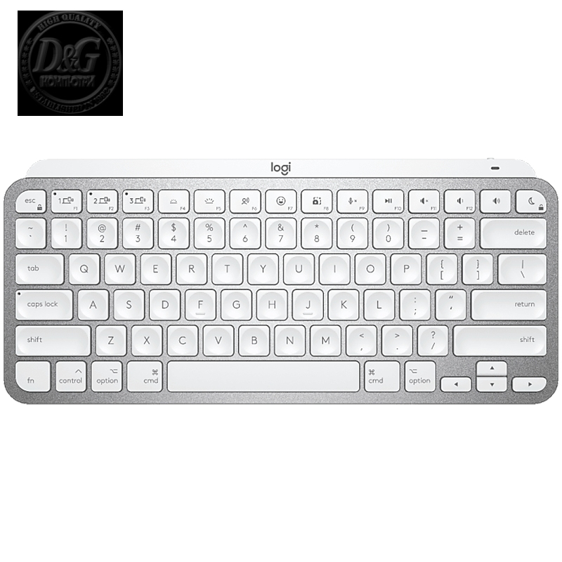 LOGITECH MX Keys Mini For Mac Minimalist Wireless Illuminated Keyboard - PALE GREY - US INT'L - BT - EMEA