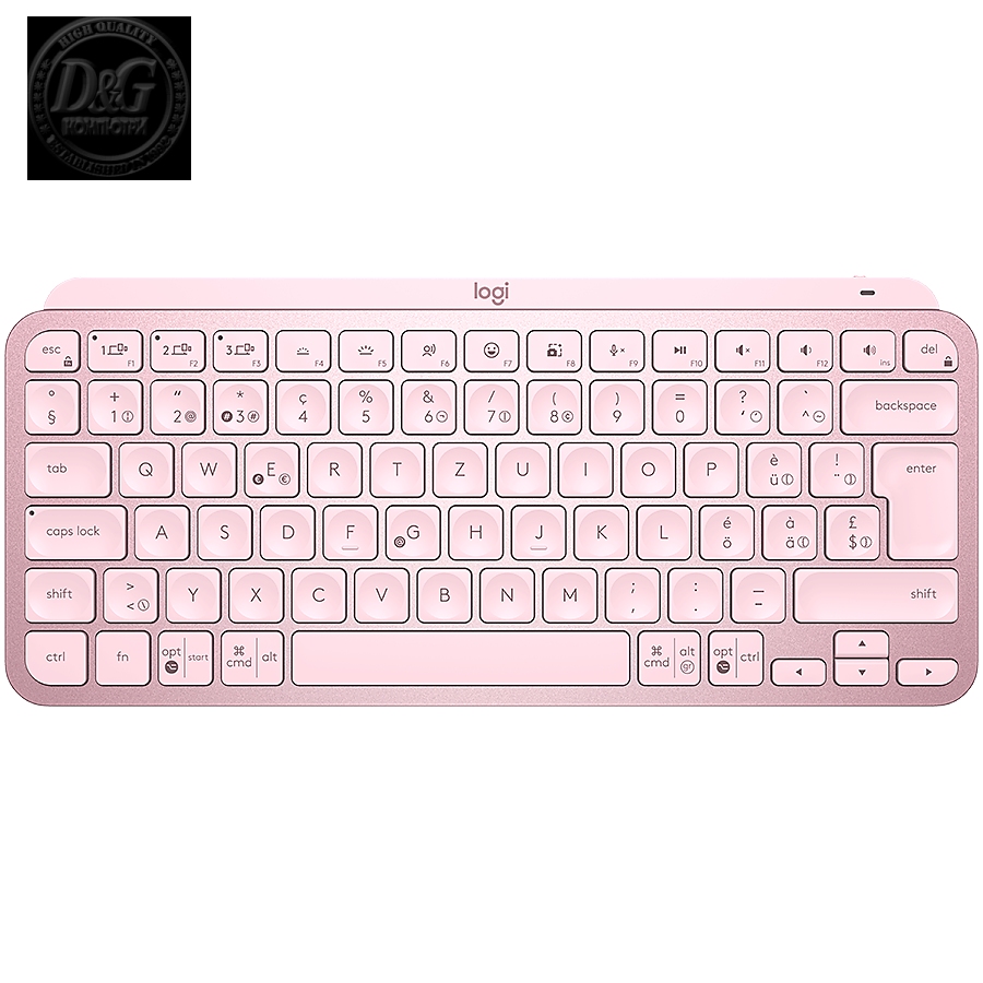 LOGITECH MX Keys Mini Minimalist Wireless Illuminated Keyboard - ROSE - US INT'L - 2.4GHZ/BT - INTNL