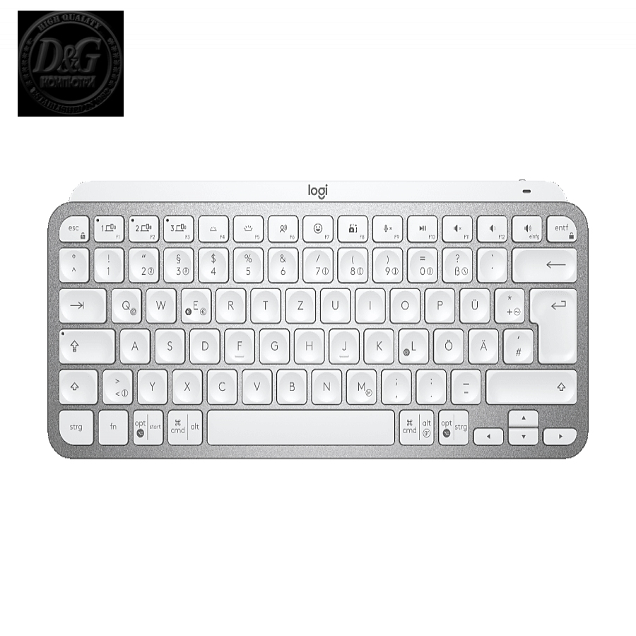 LOGITECH MX Keys Mini Minimalist Wireless Illuminated Keyboard - PALE GREY - US INT'L - 2.4GHZ/BT - INTNL