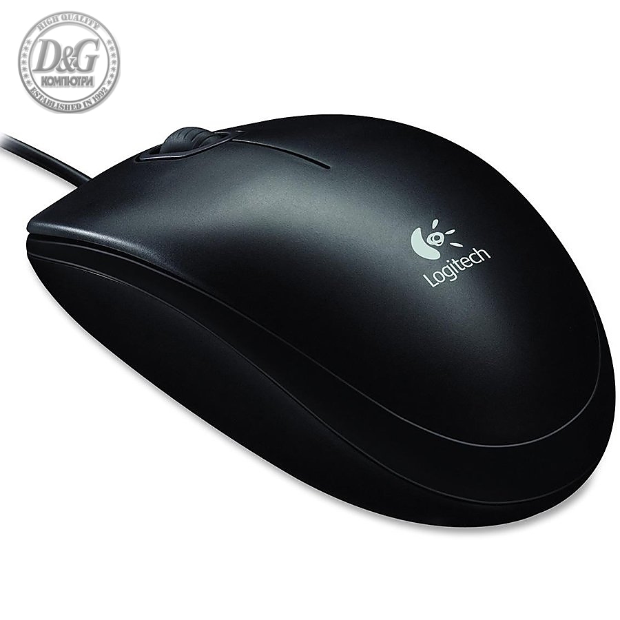 LOGITECH B100 Wired Mouse - BLACK - USB - B2B