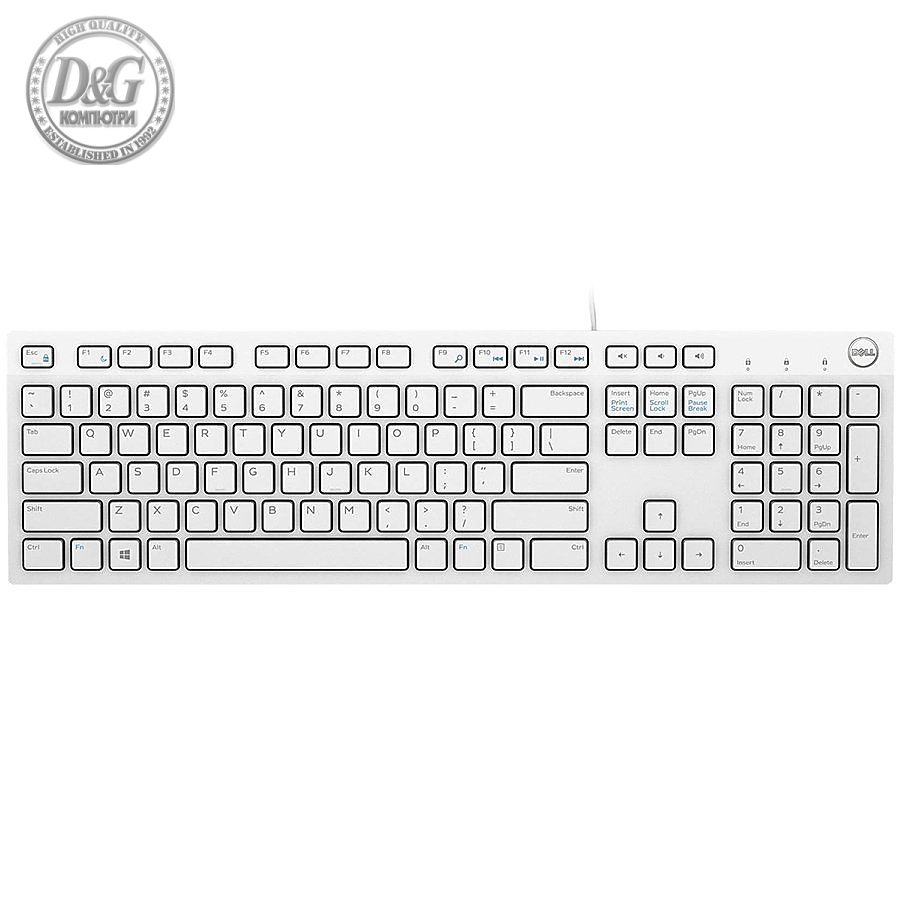 Dell Multimedia Keyboard-KB216 - US International (QWERTY) - White