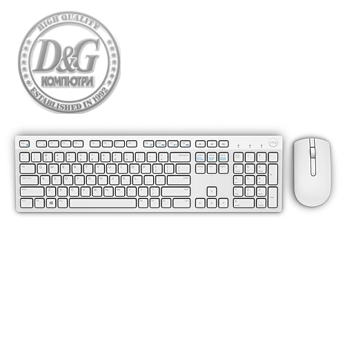 Dell Wireless Keyboard and Mouse-KM636 - US International (QWERTY) - White