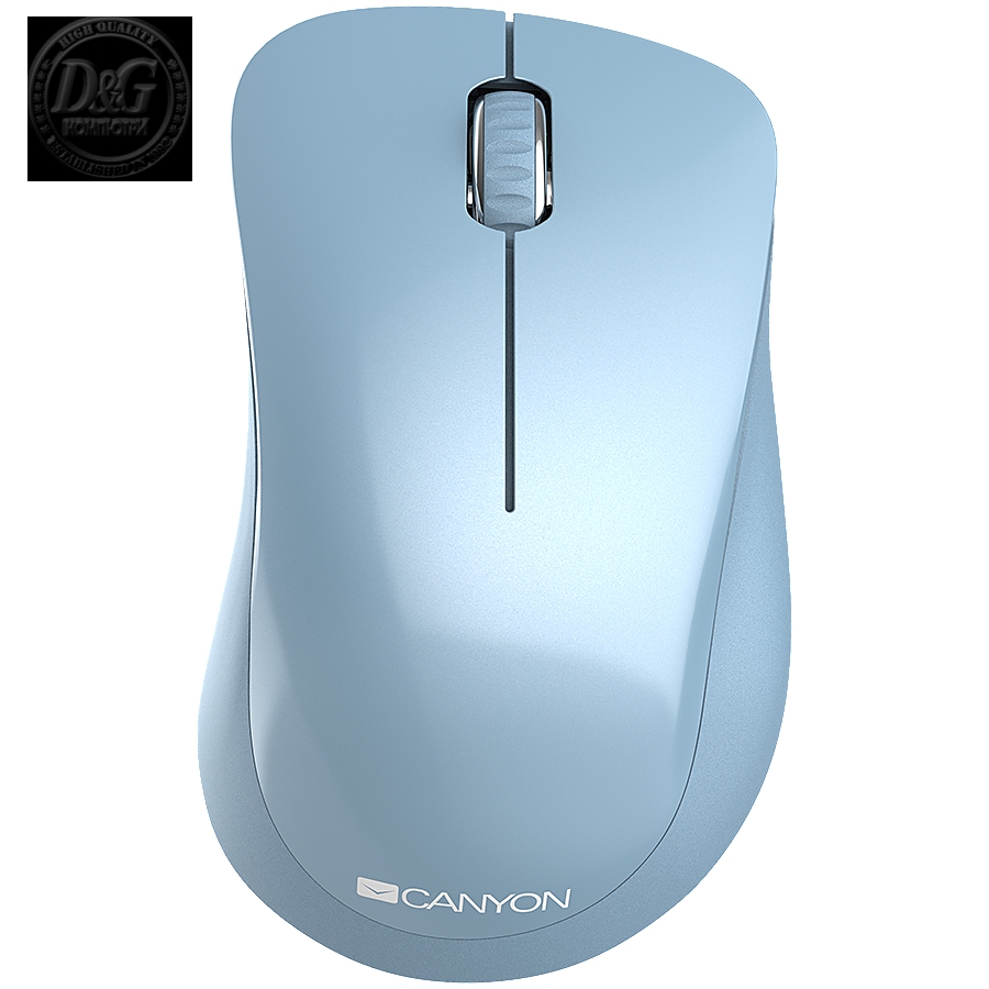 Canyon  2.4 GHz  Wireless mouse ,with 3 buttons, DPI 1200, Battery:AAA*2pcs  ,Blue67*109*38mm 0.063kg